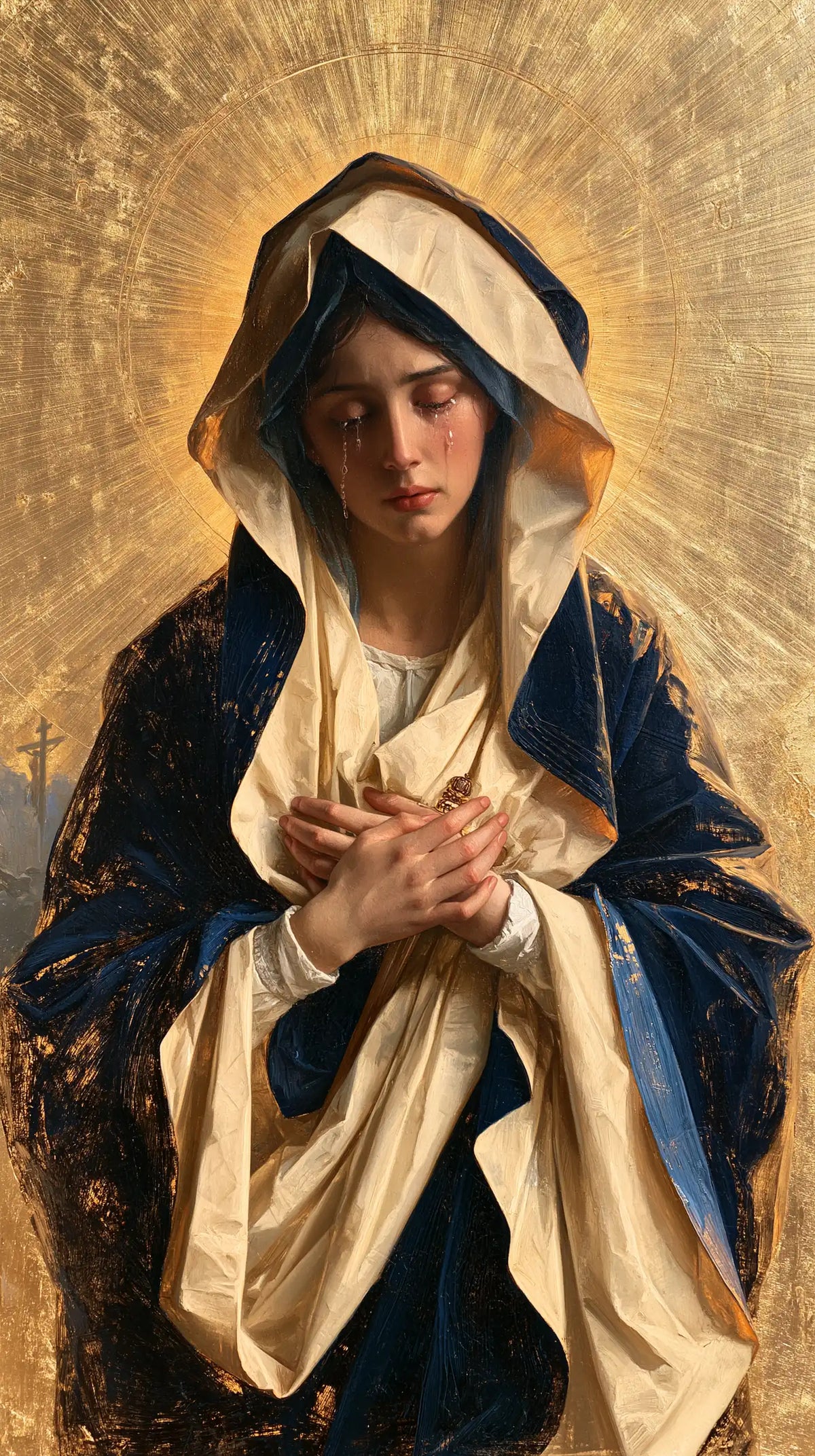 Our Lady of Sorrows — The Heart in the Halo’s Quiet Fire