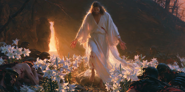 The Resurrection of Jesus Christ — Mauve Lilies at the Fiery Threshold