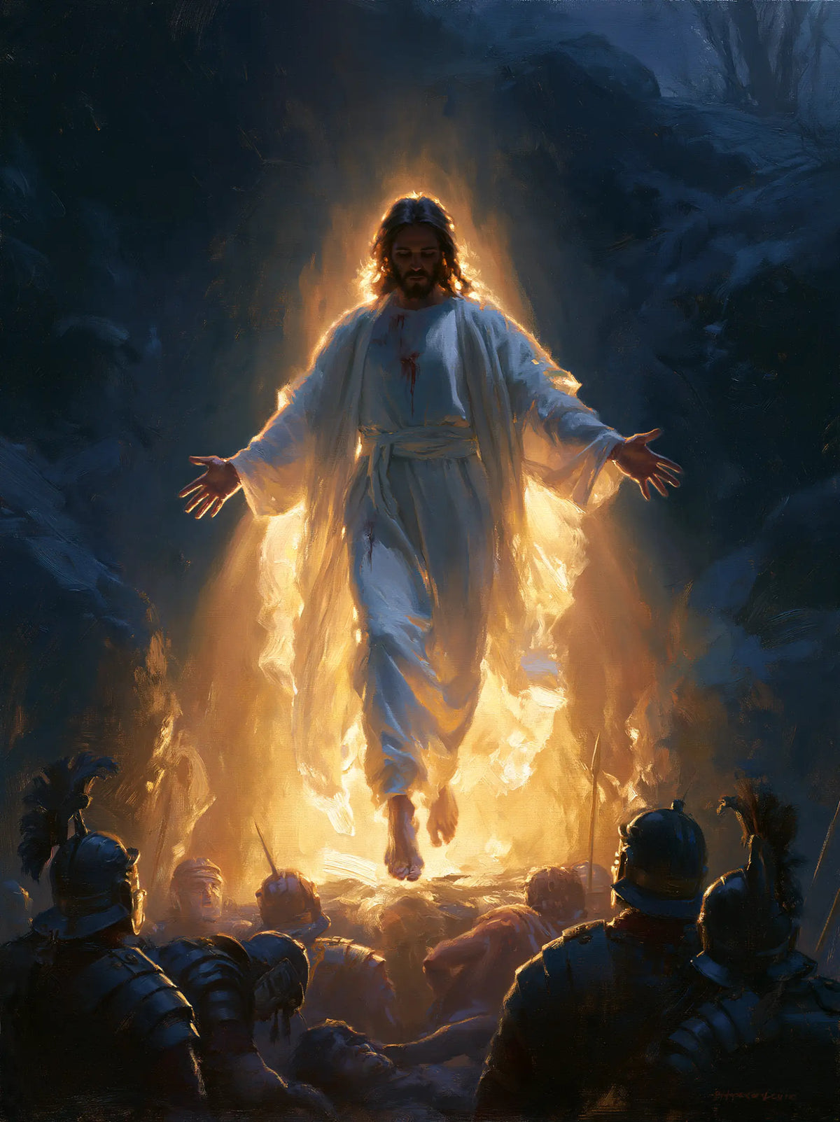 The Resurrection of Jesus Christ - Midnight-blue Chiaroscuro · Portrait n° 15