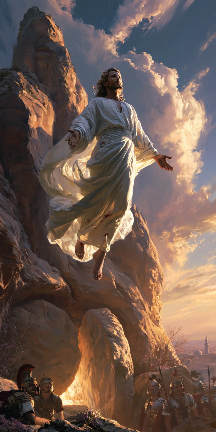 The Resurrection of Jesus Christ — White against the Blue Sky