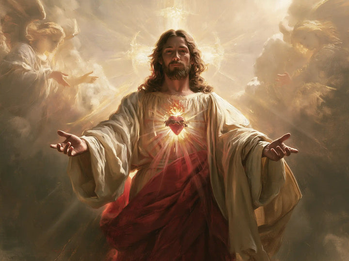 The Sacred Heart of Jesus — The Heart Among Heavenly Presences
