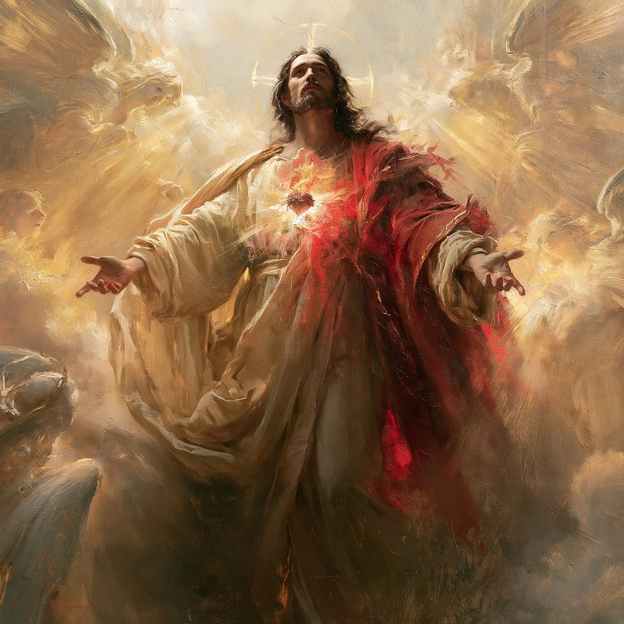 Sacred Heart of Jesus - Jesus as Divine Light · Square n° 1