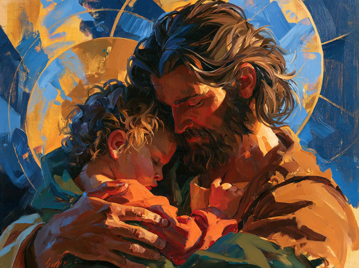 Saint Joseph with the Child Jesus – Expressionist · Landscape no. 2