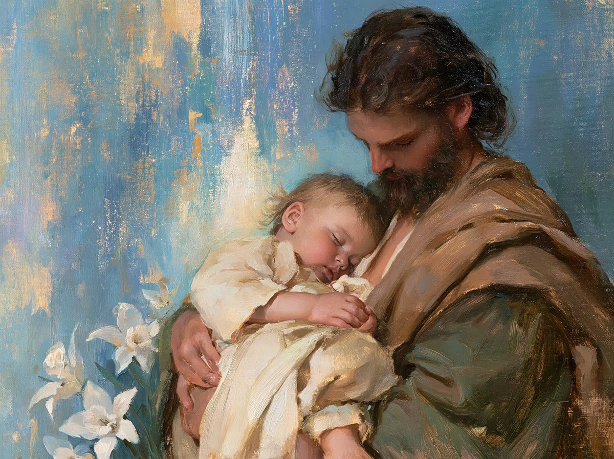 Saint Joseph with the Child Jesus – Impressionist · Landscape no. 4