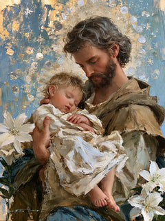Saint Joseph with the Child Jesus – Impressionist · Portrait no. 12
