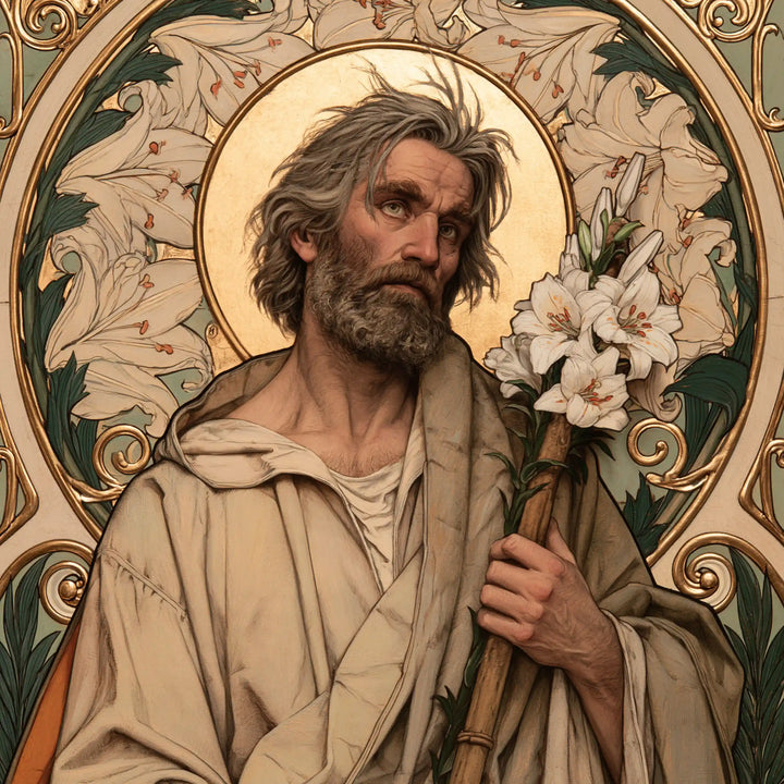 Saint Joseph – Sacred Art Nouveau · Square no. 1