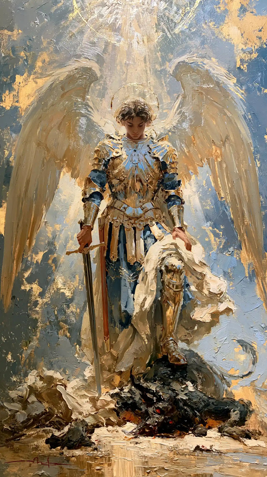 Saint Michael the Archangel – Impressionist · Portrait no. 7