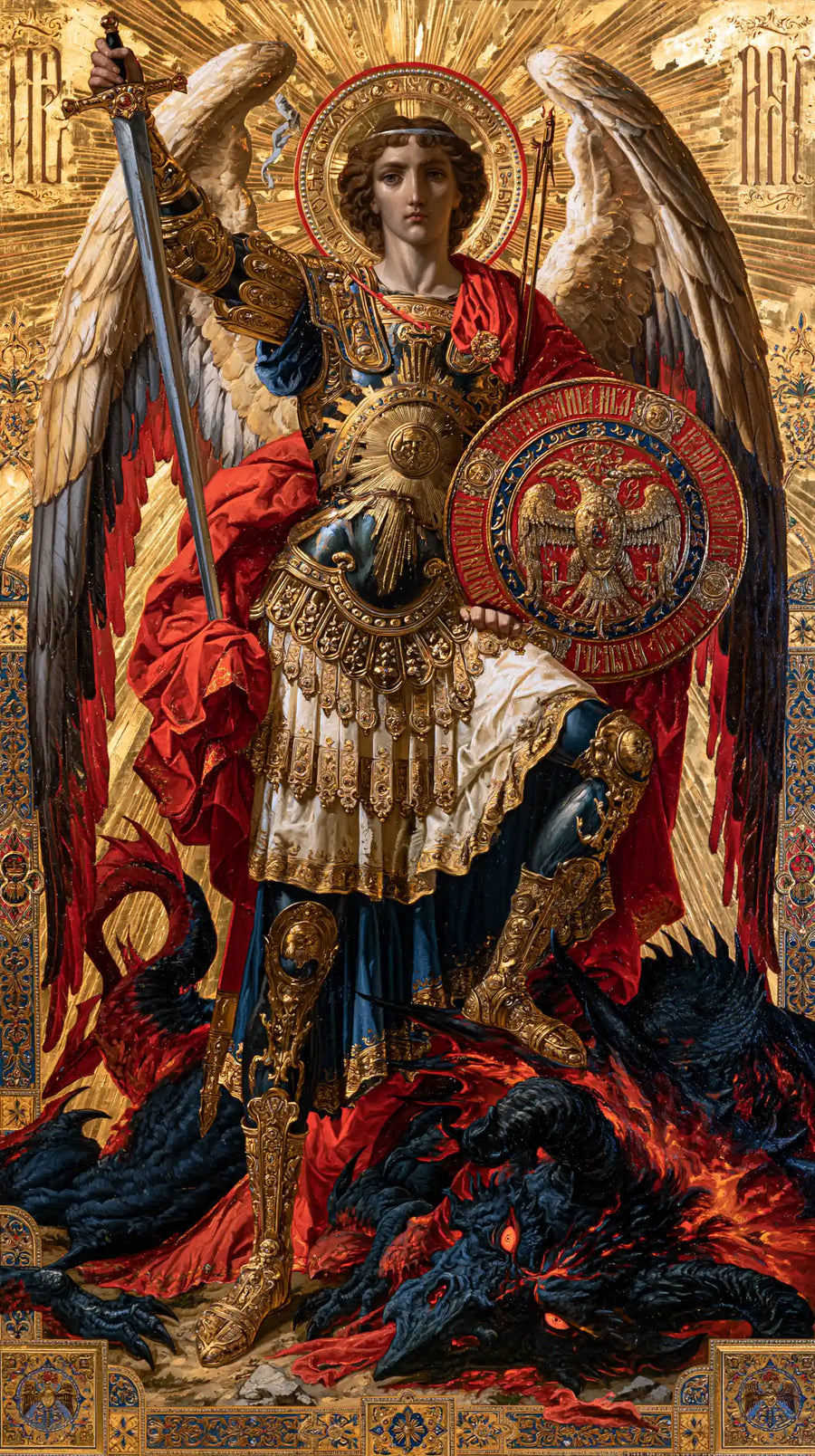 Saint Michael the Archangel – Sacred Gold · Portrait no. 5