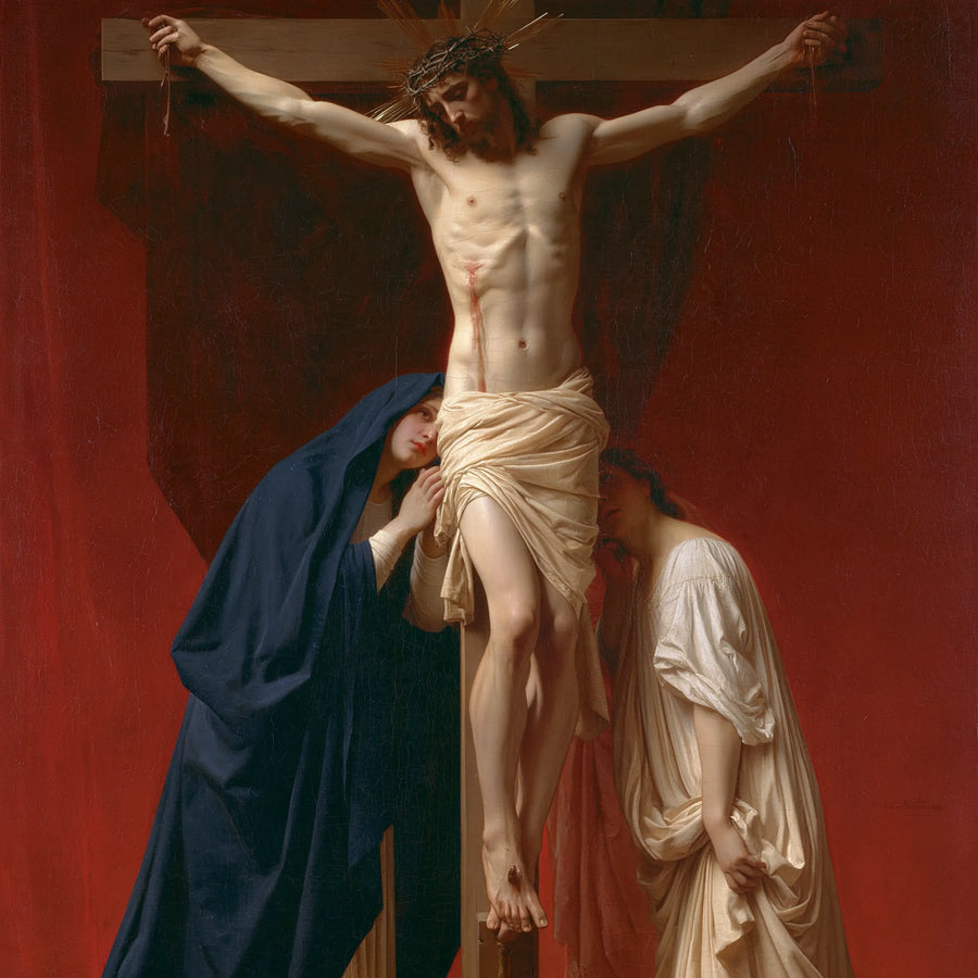 The Crucifixion – Garnet Prayer Beneath the Cross