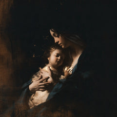The Virgin and Child — Rest against Deep Blue