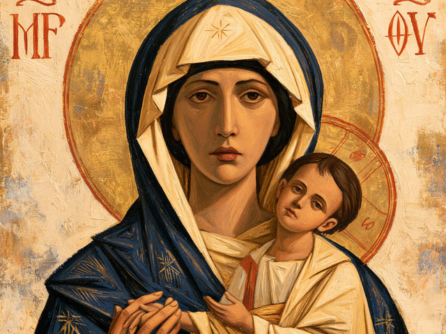 The Virgin and Child — Peace beneath the Ivory Headband