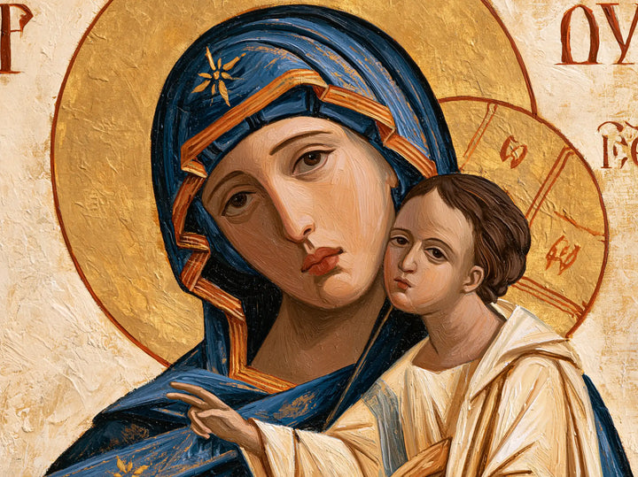 Virgin Mary and Child Jesus - Contemporary Byzantine · Landscape n° 7