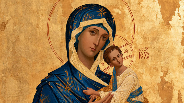 Virgin Mary and Child Jesus - Contemporary Byzantine · Landscape n° 16