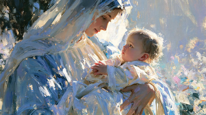 The Virgin and Child — A Smile in the Azure Cradle