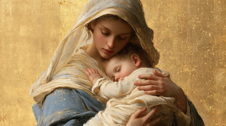 Virgin Mary and Child Jesus - Sacred Gold · Landscape n° 8