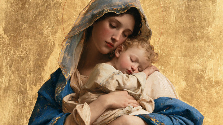 Virgin Mary and Child Jesus - Sacred Gold · Landscape n° 18