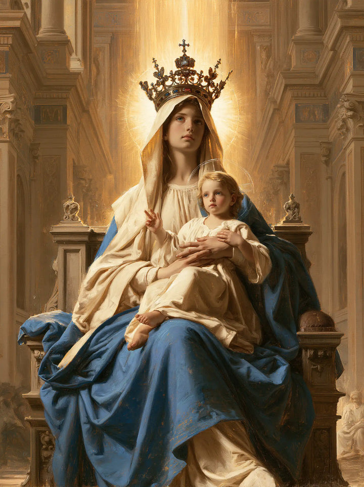 Virgin Mary and Child Jesus - Sacred Monumental View · Portrait n° 33