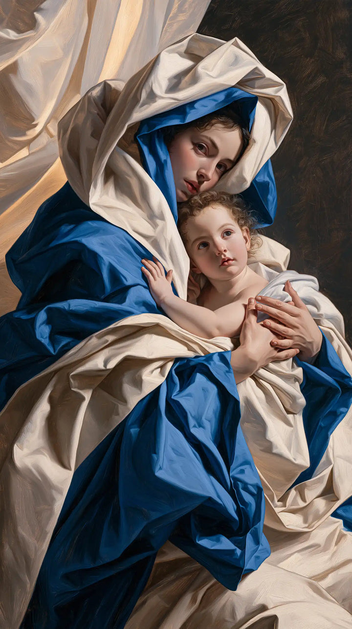 Virgin Mary and Child Jesus - Theatrical Baroque · Portrait n° 6