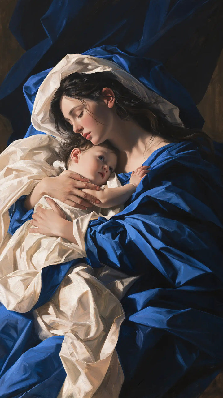 Virgin Mary and Child Jesus - Theatrical Baroque · Portrait n° 7
